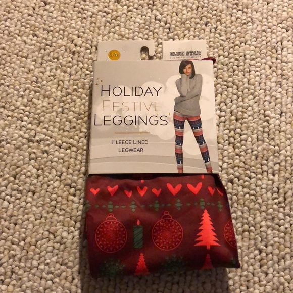 Gray, Black, Holiday fleece lined leggings! - Picture 4 of 5